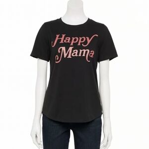 Happy Mama Black T-Shirt
